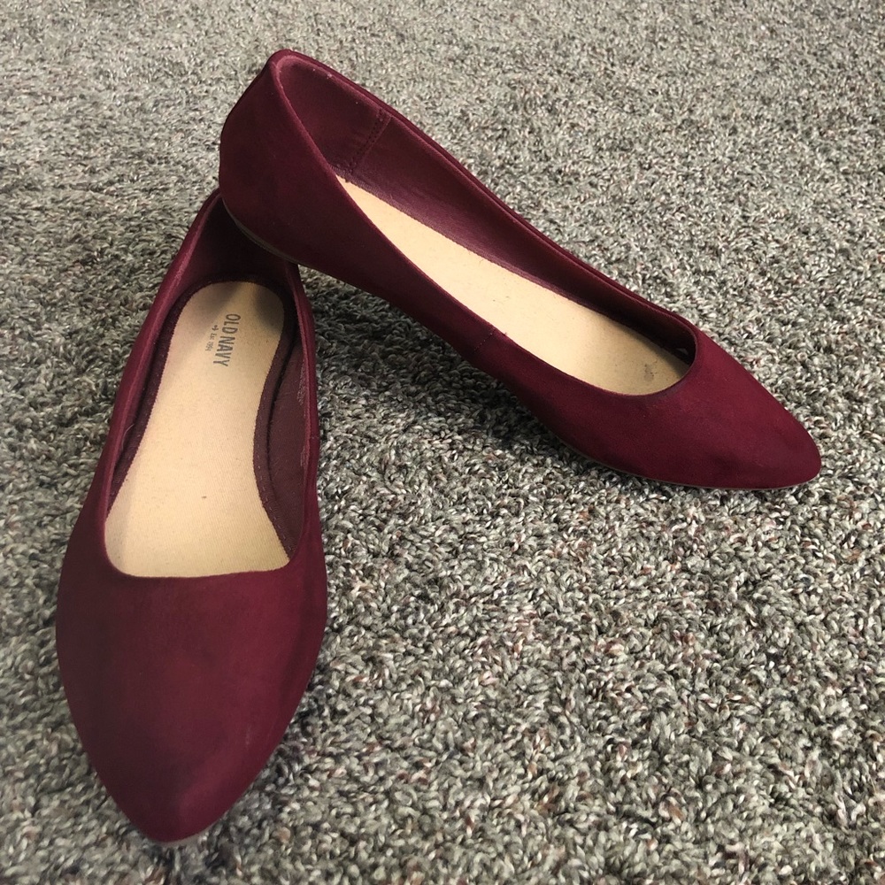 Maroon Ballet Flats